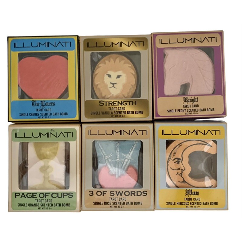 ILLUMINATI Full Set of 6 ILLUMINATI Tarot Card Scented Bath