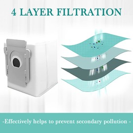 9 Pack Vacuum Bags, Effective Dust Filtration, Compatible with iRobot Roomba i & s & j Series, Replacement for i3+, i4+, i6+, i7, i7+(7550) j7, j7+i8+, s9+ Automatic Dirt Disposal Bags