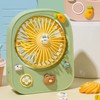 Small Desktop Fan Portable 115 Degreees Wind Direction Adjustment Cute