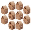 MAGICLULU 10pcs Christmas House Cardboard Treat Boxes House Shaped Paper