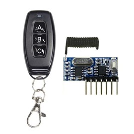 Comphic 433Mhz Wireless Remote Control 5V 4-Way Transmitter and Receiver Module Set 3-Button Remote Control RX480-4CH