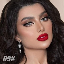 Kaely 3Pcs Matte Lip Stain Marker,2in1 Liquid Lipstick & Lip Liner Pencil,Long Lasting Waterproof 24 Hour,tinta para labios labiales mate 24 horas originales,09+10+13