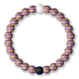 Lokai Collegiate Silicone Beaded Bracelet for Women & Men, LSU - Medium, 6.5 Inch Circumference - Silicone Jewelry Fashion Bracelet Slides-On for Comfortable Fit