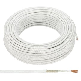PATIKIL 100Ft 14 AWG High Temperature Wire, -76-932 Degrees Fahrenheit Mica Glass Fiber Electronic Wire Insulated Heat Resistant Electronical Flexible Cable for Lamp Boiler Heater