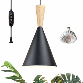 VALIKIY Hanging Grow Lights for Indoor Plants, Full Spectrum, with Timer and 15FT Power Cord, 20W Pendant Plant Lights for Indoor Growing, Large Tall Plant, Garden, Flowers, Greenhouse.