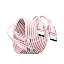 USB C Cable 15FT 2-Pack,Pink USBC 60W Fast Charging for MacBook Neo