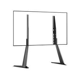 COMPAQ Universal TV Stand - Minimalist Adjustable Height TV Stand for 32-70 Inch Flat TVs up to 110lbs - Low Profile, Slim and Strength Tested