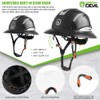 GREEN DEVIL Full Brim Hard Hat with Built-in Visor Vented