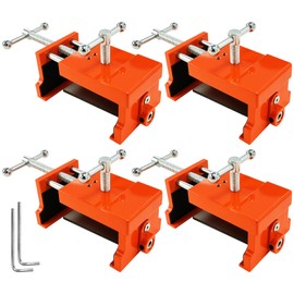Cabinet Clamps for Woodworking and Cabinet Installation, 4 Pack Heavy Duty Face Frame Clamps with Alignment Plate, Perfect for Drawer Fronts, Panels, and Cabinet Hardware Jig Installation(Orange)