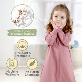 Mama Cheetah Baby Sleep Sack with Sleeves, 0.5 TOG Organic Cotton Wearable Blanket and Two-Way Zipper, Swaddle Transition Long Sleeve Sleeping Bag for Newborn Infant Toddler, 24-48 Months