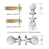 CLCTK Crystal Glass Door Knobs Interior, Round Door Knobs for