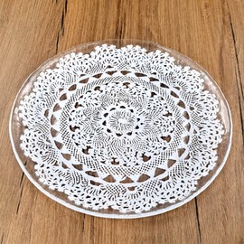 LILLE 11" Dinner Plate Clear/White