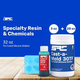 SPRESIN Cast-a-Mold 30TF RTV Liquid Silicone Epoxy Resin 32 Oz, 2-Part, Jewelry and Soap Molds Making and Casting Kit, Ideal for Polyurethane, Polyester, Cement, Soap, Wax, and Plaster Molding