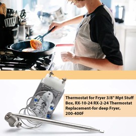 RX-2-24 Thermostat for Fryer 3/8" Mpt Stuff Box, 200-400F RX-10-24 Thermostat RX Series Millivolt Thermostat 00-913153 compatible with ROBERTSHAW,Replacement for Adcraft deep Fryer