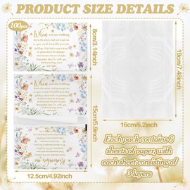 50 Bulk Funeral Tissues Packs Facial Tissue 3 Ply Favor, Wildflower