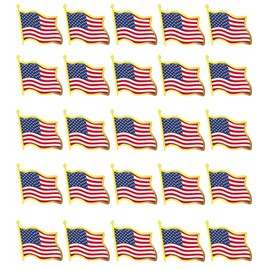 30Pcs American Lapel Pins Brooches - United States Pin for Travel Trading Souvenir