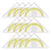 Set of 12 Geometry Triangles, 15.7 cm Plastic Set Square