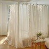 Mengersi Linen Canopy Bed Curtains,Bed Canopy Curtains 4 Corner Bed