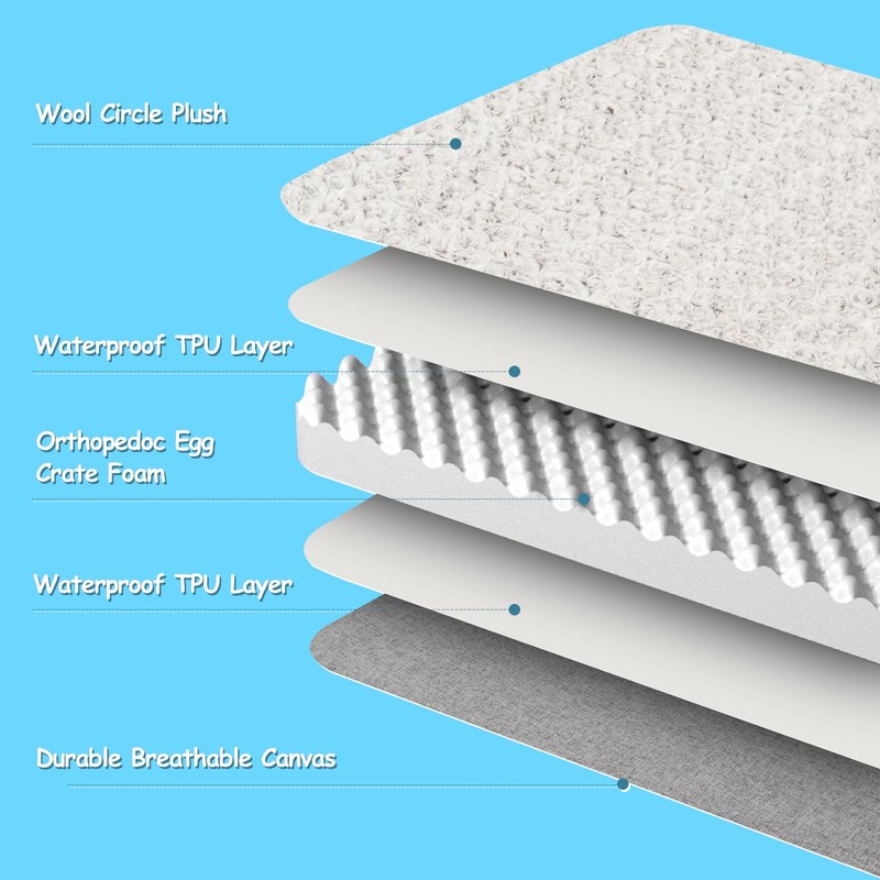 EMPSIGN Reversible Cool and Warm Dog Bed for Crate Pad,