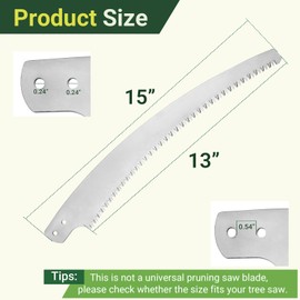 13 Inch Pruning Saw Blade 7100-1 for Corona Tree Razortooth Pruner RS 7120, Tree Pruner Hand Saw Blade for Corona Folding Saw Replacement Blade