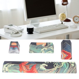 Sorandy 4pcs Custom Keycaps Style Bright Colours DIY PBT Cartoon Pattern Game Mechanical Keycaps Replacement Parts for Space/ESC/Enter/Numpad Enter