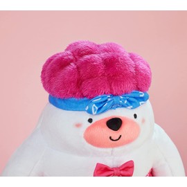 JOTER & LIBEAR Plush Toy Polar Bear Stuffed Animal, Muppet Plush, Birthday Gifts for Kids Girls Boys 13"