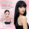 FELENDY Clip in Bangs Black and Red Fake Bangs Natural