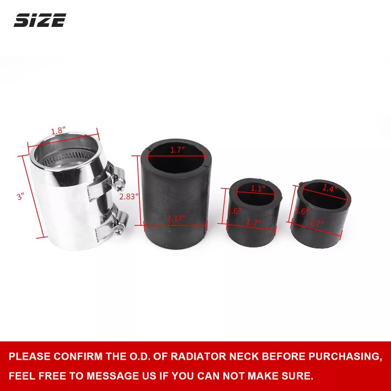 VEHITO Universal Water Hoses Adapter Coolant Radiator Hose Kit With