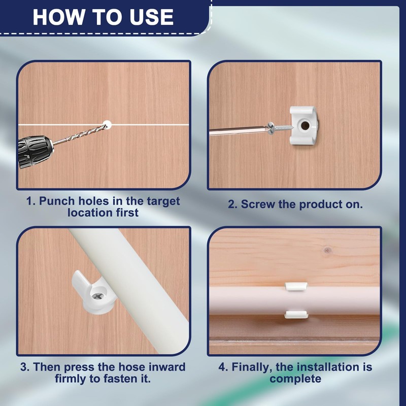 100 Pieces 1/2 Inch Plastic PEX Clamps, 16 mm Water