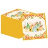 50 PCS Fall Pumpkin Paper Napkins, Autumn Luncheon Napkins Disposable