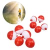 50PCS Ball Shaped Fishing Float Plastic White Red 2 Specifications