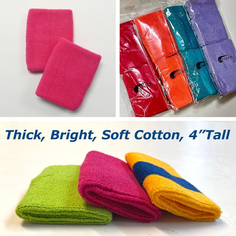 Couver - Muñequera deportiva de algodón sólido de rizo, 1