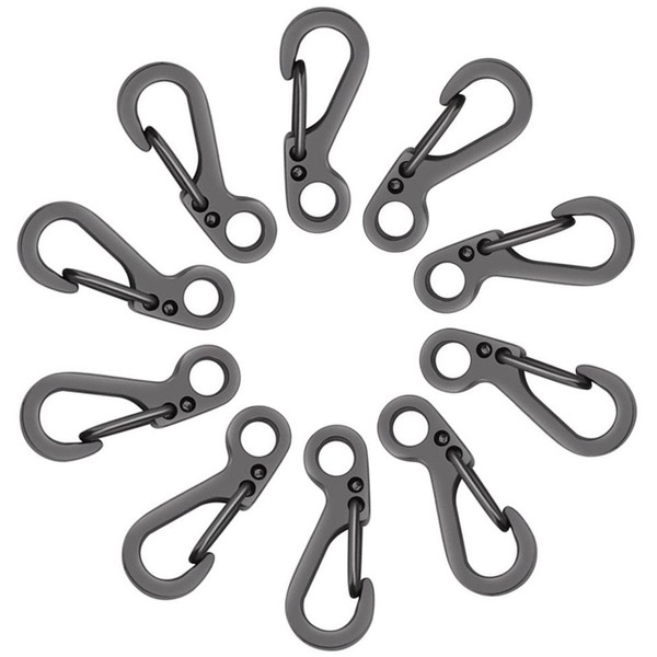 SZHOWORLD® 10PCS/LOT Mini SF Spring Backpack Clasps Climbing Carabiners EDC