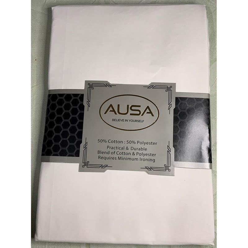 AUSA Luxurious, Comfy & Soft Combed cotton Single Fitted Sheet