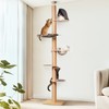 FUKUMARU Floor to Ceiling Cat Tree, 6 Level Adjustable Height