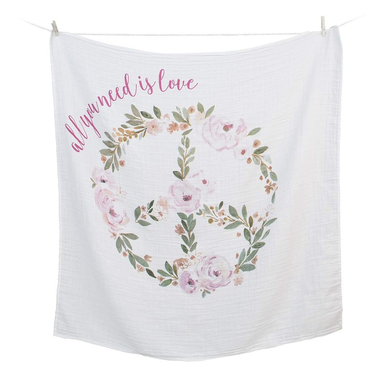 Lulujo Single Cotton Swaddle & Cards - All You Need