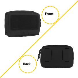 CMAIR4U Tactical Plate Carrier Pouch Vest Attachments, Universal Molle Pouch for Foldable Navigation Phone Holder Board (BK)