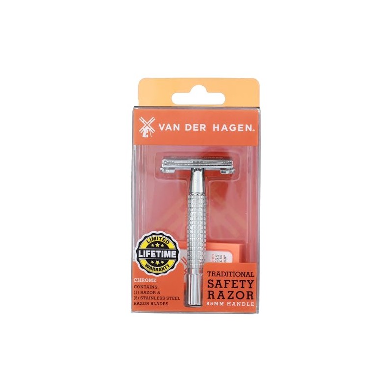 Van Der Hagen® Men’s Traditional Safety Razor Kit (includes 5