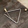 Triangle Hand Percussion with Striker,Rhythm Steel Triangles Music Instrument (7