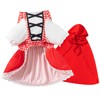 Disfraz de caperucita roja para perro, vestido de Navidad con