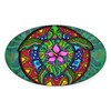 CafePress Sea Turtle Painting by Julie Oakes Oval Car Bumper