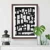 Monochrome City Skyline Abstract No.3 Framed Print for Living Room