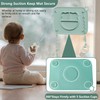1 Pack Silicone Mat for Babies, Baby Placemat Built-in Suction