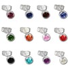 Stud Earrings Zirconia 925 Sterling Silver Fuschia SilberDream SDO503A