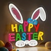 Happy Easter Neon Sign LED Easter Bunny Neon Lights USB