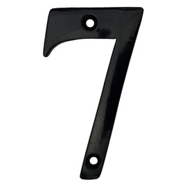 Doris 3-Inch Solid Brass Outdoor Decor Mailbox Numbers House Numbers For Outside House Numbers Address Sign For Door (Number 7, Satin Black)