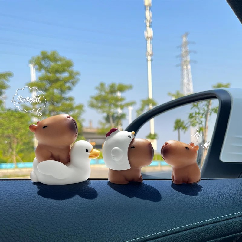 BubabyZZ 10 Pack Car Capybara Dashboard Ornament, Automotive Cars Interior