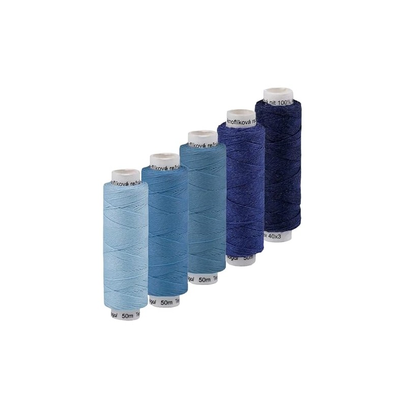 5 x 50 m Linen Yarn, Linen Thread, Flax Sewing