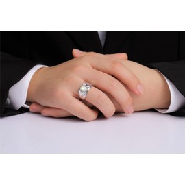 Rylos Men's Rings Sterling Silver Rings Classic Designer Style 8X6MM Oval Gemstone & Diamond Ring Opal October Birthstone Rings For Men Size 9