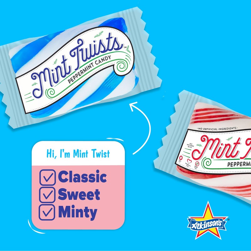 Atkinson Jumbo Red & White Mint Candy Sticks - 52